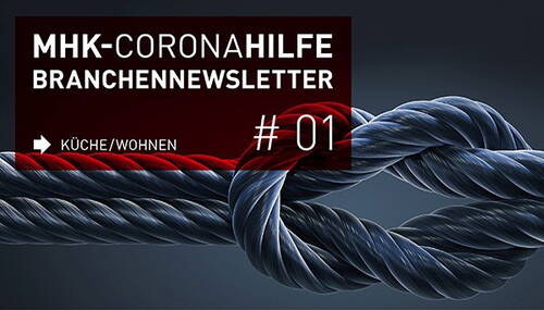 Titelgrafik des ersten MHK-Coronahilfe-Branchennewsletters mit ineinander verschlungenen Seilen als Symbol für Zusammenhalt in der Küche-Wohnen-Branche