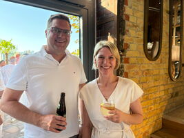 Thorsten Neelen führte Melanie Aselmann (Blanco COO) in die Branchewelt ein.