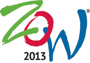 Buntes ZOW-Logo mit handschriftlich wirkenden Buchstaben in Grün, Rot und Blau und der Jahreszahl 2013 darunter