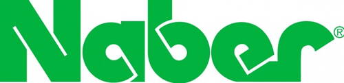 Grünes Naber-Logo in moderner, abgerundeter Schrift mit leicht geneigtem „N“ und eingetragenem Markenzeichen rechts oben