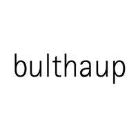 Schlichtes schwarzes „bulthaup“-Wortlogo in dünner, moderner Typografie auf weißem Hintergrund